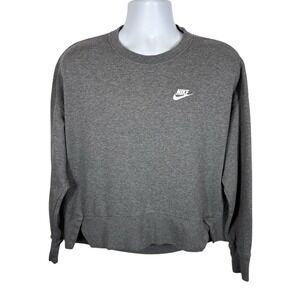 Nike Women's Sweatshirt Medium Gray Crewneck Athleisure Oversized - 1148